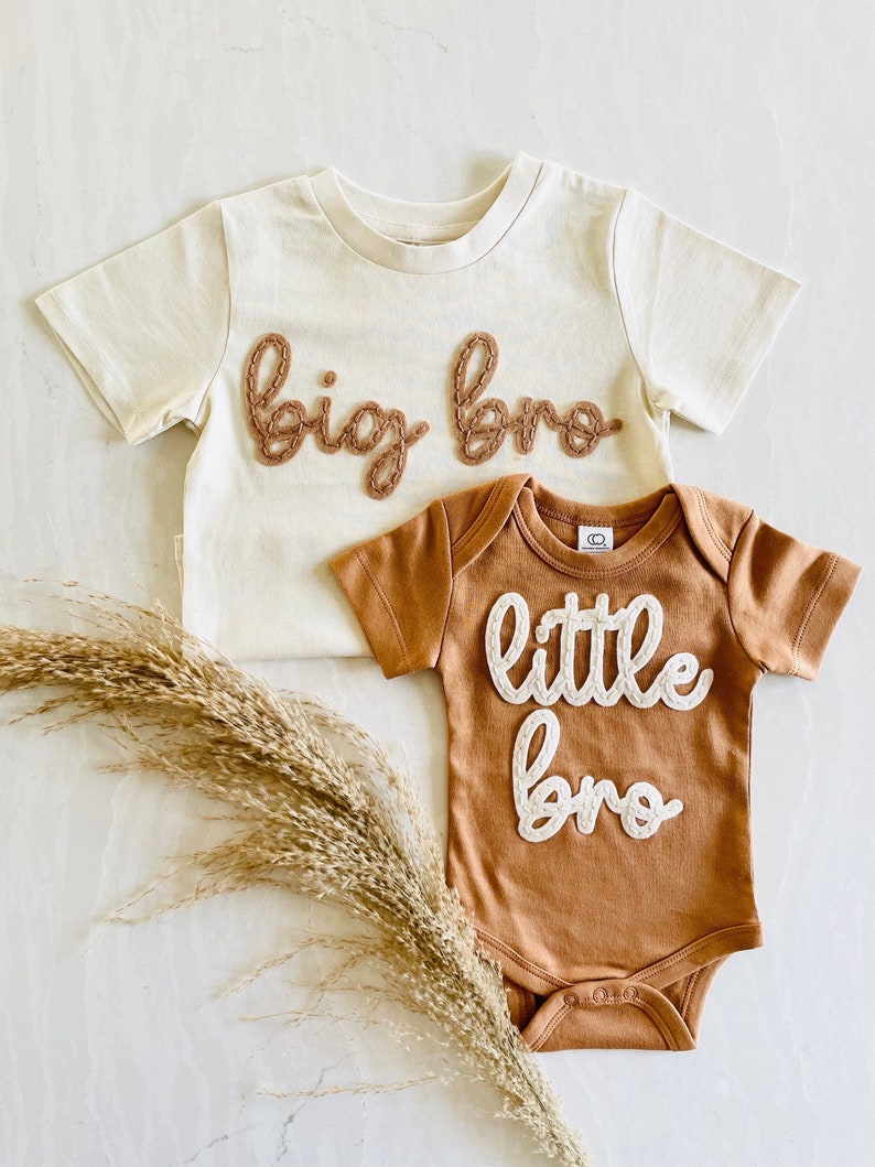 SIBLING ANNOUNCEMENT SHIRTS Big Bro Little Sis Matching Siblings Outfit Big Sister Tee Big Brother Shirts Little Sis Bro Onesie® image 1