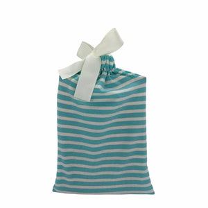 Gift Wrap, Reusable Gift Wrap, Gift Bag, Eco-Friendly Gift Wrap, Fabric Gift Bag, Sustainable Small Gift Bag &quot;Bloom & Stripes&quot;