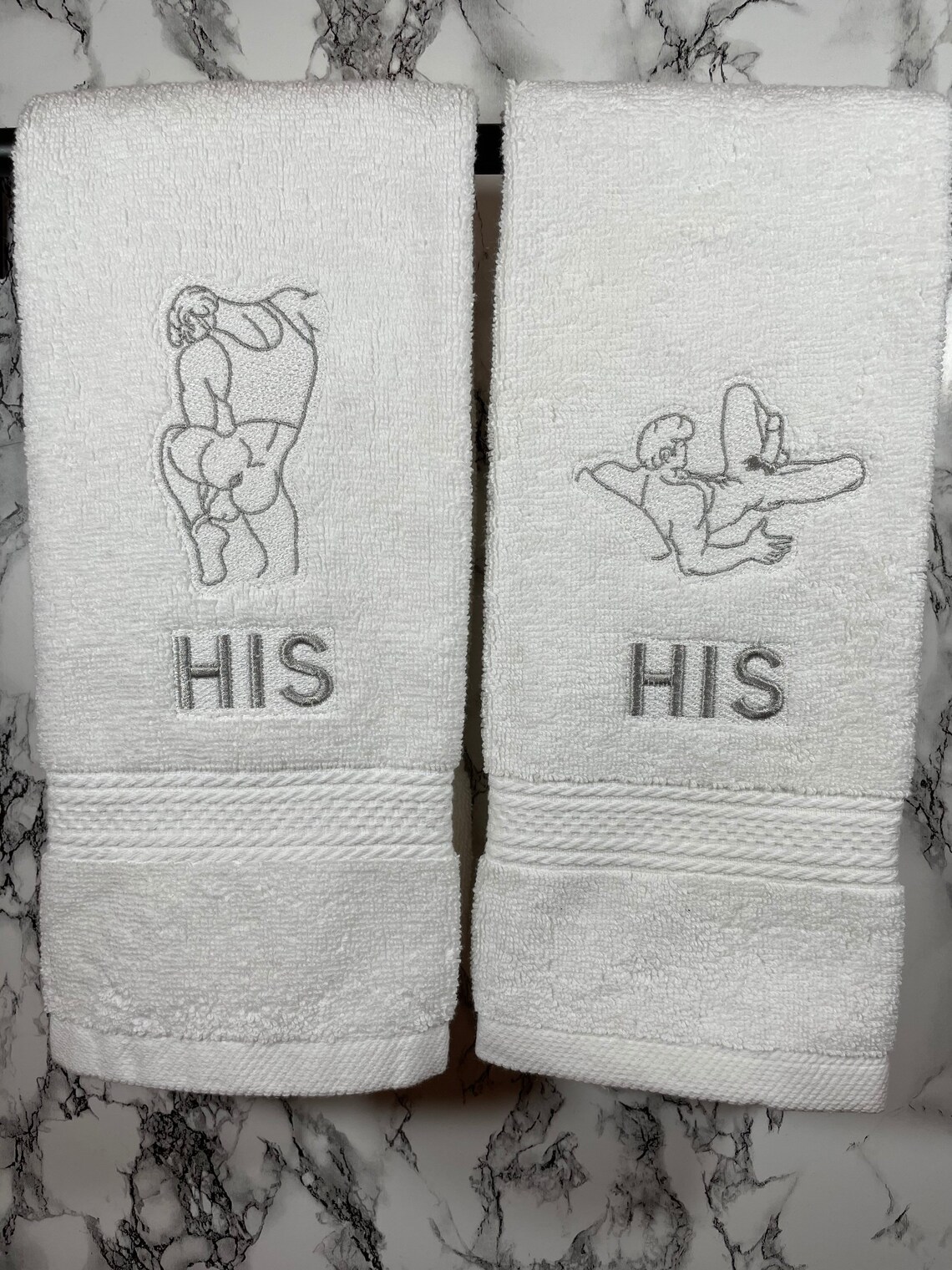 His & His Gay Hand Towels set of 2 Etsy