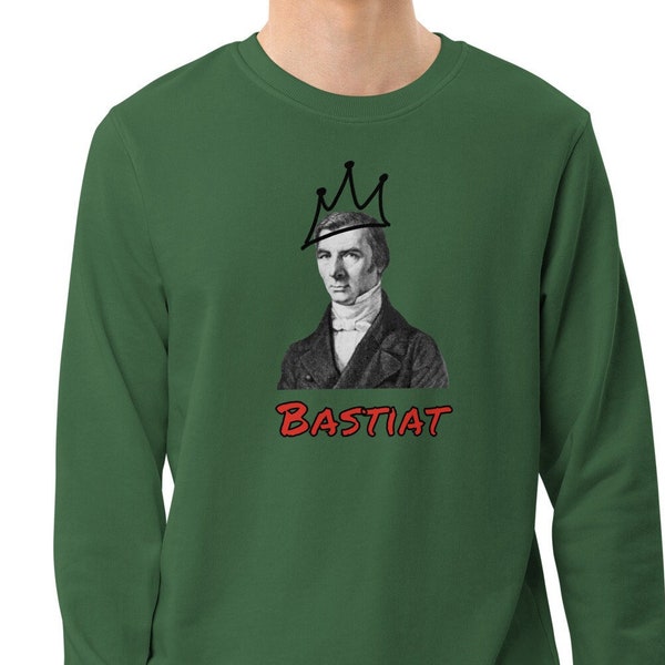 Libertarian Free Market Bastiat funny Unisex organic sweatshirt, Bastiat libertarian shirt, Frédéric Bastiat libertarian porcupine gifts