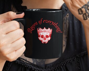 Queen of everything coffee cup, Host mom mug with crown, foster mother gift, Bonus mom gift from daughter, step mom gift, Coffee Addict