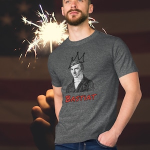 Libertarian Bastiat funny Men's tee, Frédéric Bastiat libertarian party porcupine gift, Austrian economics Mises libertarian T-shirt