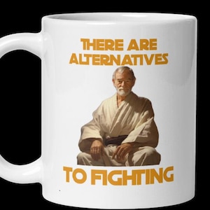 Libertarian Pro Peace Mug, Anti-War Coffee Cup, Sci-fi Inspired Liberty Activist Gift, Peace Movement Political Statement, say no to war mug