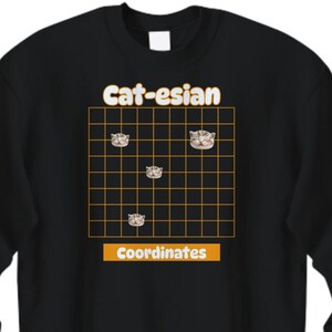 Felpa con cappuccio "Mamma gatto insegnante di geometria" - nerd del sistema di coordinate cartesiane, regalo per pensionati di insegnanti di scienze, felpa con gioco di parole per papà insegnante di matematica del futuro
