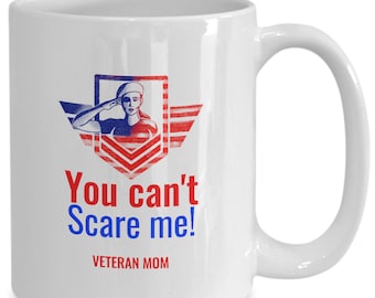 Customized Veteran mom mug- Personalized Navy, Army, Marines, and Air Force vet mommy gifts, Veteran sister coffee cup, Veteran auntie mug
