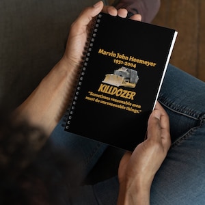 Killdozer Libertarian Spiral notebook- Marvin Heemeyer and Killdozer Journal, Colorado, Killdozer antigovernment gift