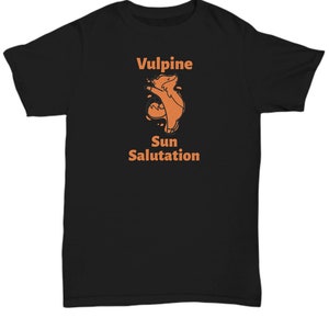 T-shirt yoga renard - cadeaux Surya Namaskar, chemise de salutation au soleil vulpin poses de yoga cadeaux pour femmes, sweat-shirt Surya Namaskar