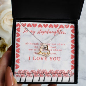 Step daughter jewelry- gifts for step-daughter, bonus daughter jewellry, unbiological daughter necklace, blended family, gifts from stepmom
