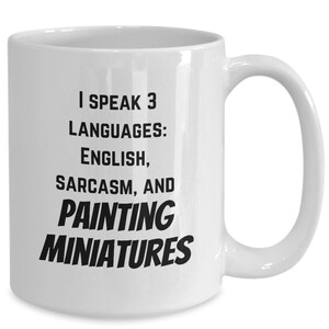 Miniatur Maler Mama Becher-Mal-Tasse für Papa zum Geburtstag, Miniaturen Geschenke aus Liebe für Mama, Malerei Miniaturen und Sarkasmus-Kaffeetasse