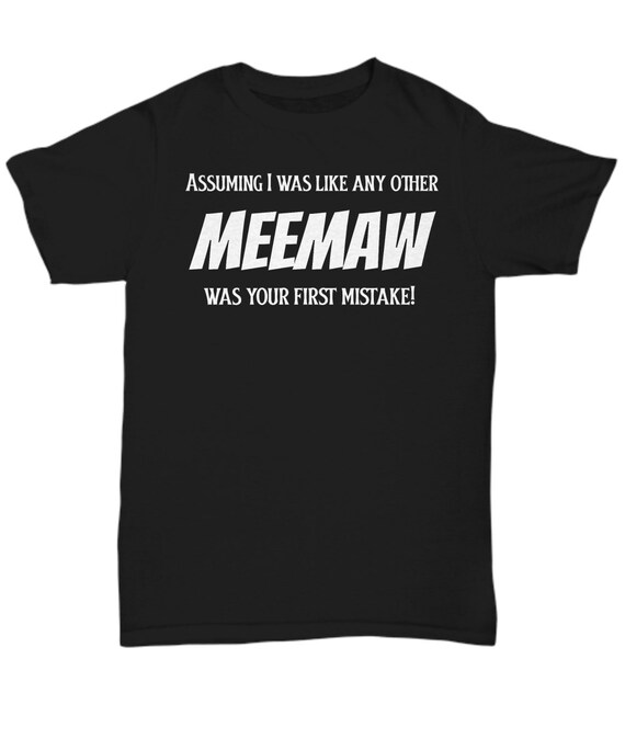 Meemaw Shark T-Shirt Mother Grandma Halloween Christmas Meemaw Shark T-Shirt Mother Grandma Halloween Christmas
