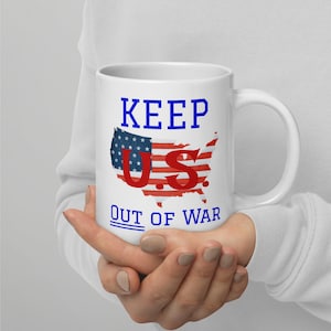 Libertarian Anti-War Mug, Vintage Peace Activist Gifts, Protest Movement Mug, Retro antiwar Slogan Resistance Cup