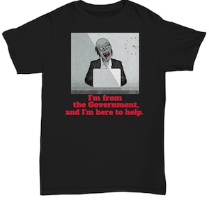 レーガン英語で最も恐ろしい言葉Tシャツ、愛国的なアメリカのリバタリアンシャツ、自由市場の贈り物、オーストリア経済学のミーゼス、リバタリアンの贈り物