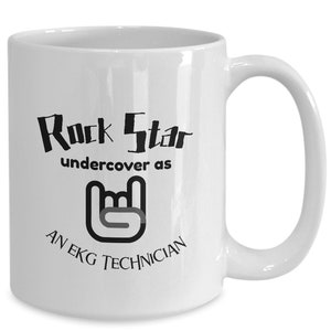 E.K.G. technician mom mug- EKG technician dad coffee cup, medical school graduation gift for EKG technician son, EKG technician daughter