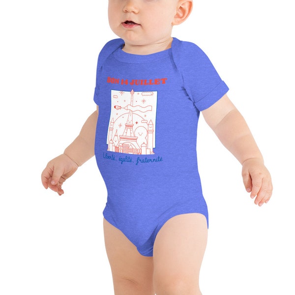 French National Day, Bastille day baby one piece, 14th of July tee, short sleeve, liberté, égalité, fraternité, Viva la France gift