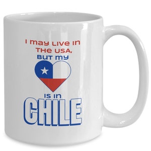 Chilean-American dad mug- Chile international student gifts, Chilean bonus mom coffee cup, Chilean expat gifts
