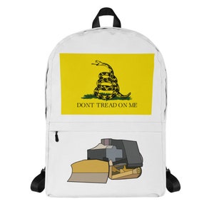 Sac à dos avec drapeau de Gadsden - pack Killdozer, sac à dos Liberty Patriotic, cadeaux libertaires conservateurs, sac à dos anti-autoritarisme du gouvernement