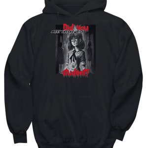 Japanese scary macabre manga sweatshirt- Japanese horror anime hoodie, Japan zombie creepy Halloween gift for women