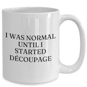 Caneca de decoupage, xícara de café com arte em papelão, presente para pai com decoupage, caneca com escultura, caneca com arte feita à mão, presente de aniversário, presente de Natal para ele