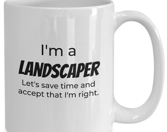 Landscaper dad mug, future landscaper gift, landscape architect mug, landscape architect gift, landscaper coffee cup, Landscaper dad gift