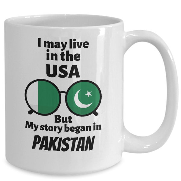 Pakistani dad gifts- Pakistani parents in America mug, International Student gift, Pakistan coffee cup, gift for Pakistani mom present