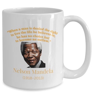 Nelson Mandela quote mug- anti-apartheid activist, South African President Mandela coffee cup, Nelson Mandela International Day July