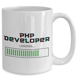 Future PHP developer mug- internet tech services coffee cup, turn it off and back on squad, IT geek promotion gift