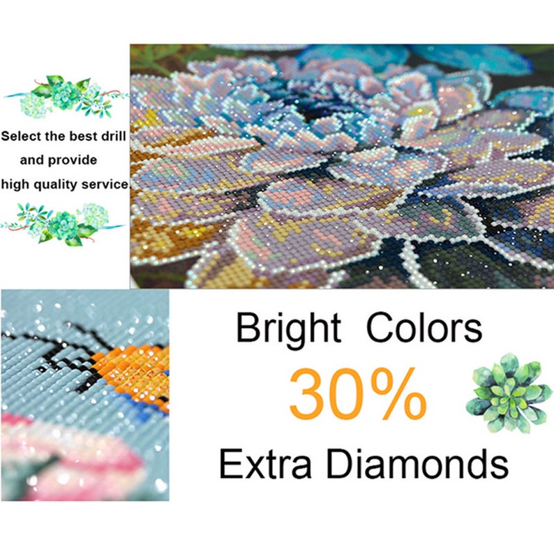 Diy Diamond Painting Diamond Mosaic Kits Full Square Round Etsy