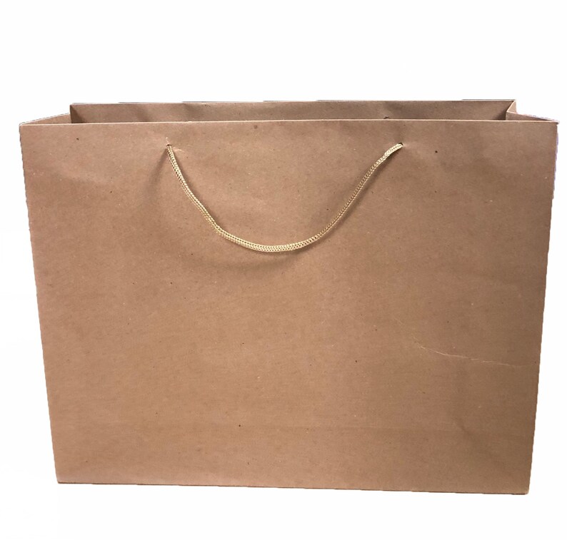 One Natural Brown Gift Bags Kraft Bag Corded Handles Etsy