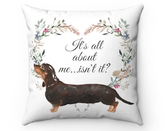 Dachshund Pillow, Doxie cushion, accent pillow, dog throw pillows, Dachshund cushions, outdoor pillow, cushion pillow cover, printed pillow