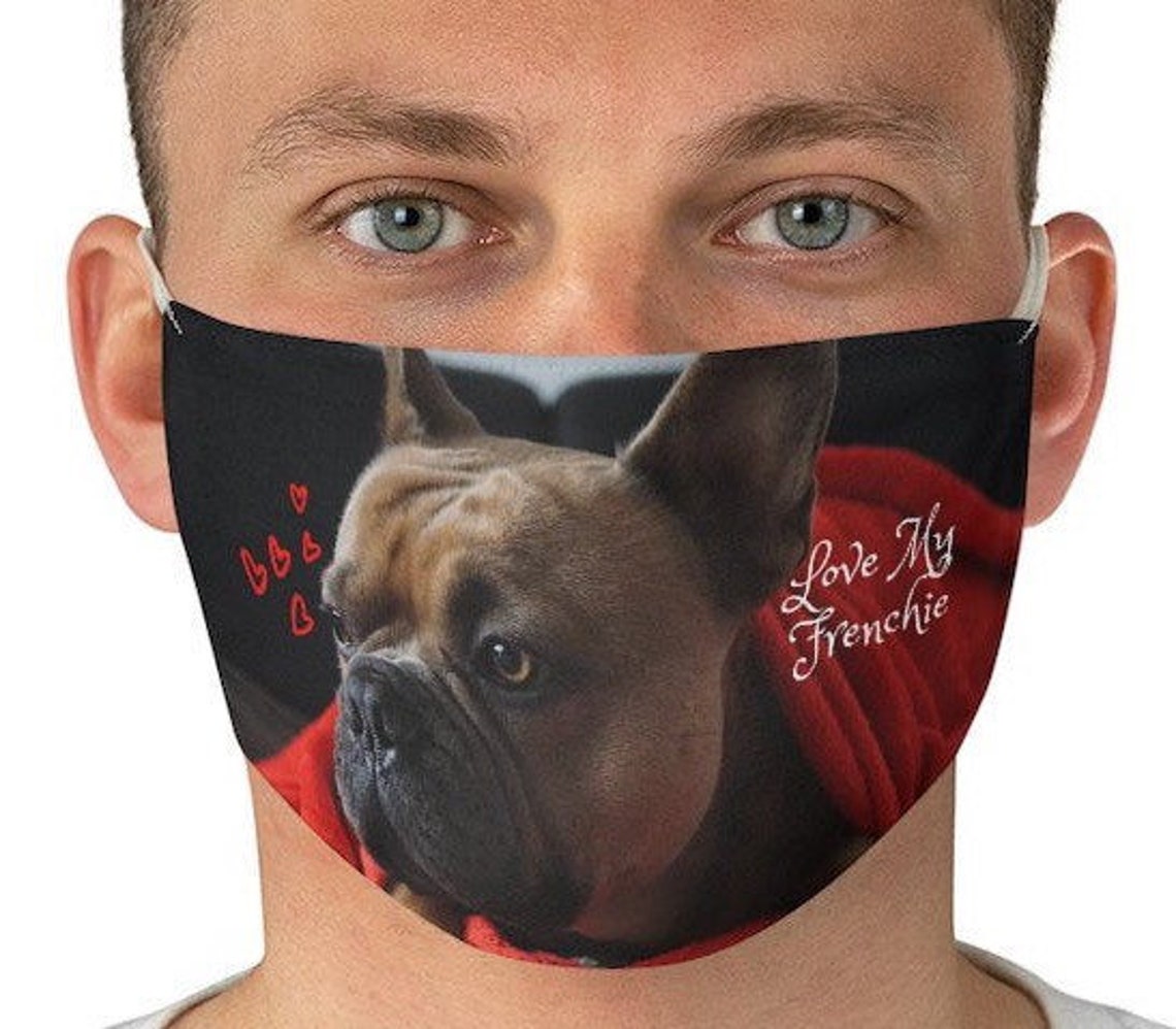 French Bulldog Face Mask Frenchie Face Mask French Bulldog Etsy