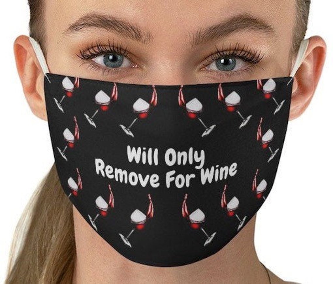 Red Wine Face Mask Wine Face Mask Red Wine Mask Vino face Etsy