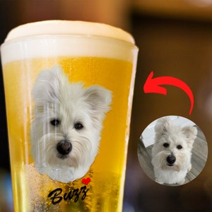Cute Dog Drinking Glasses, White Dog Mug, Dog Tumbler, Water Glass