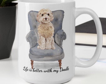 GoldenDoodle Gifts, Doodle Coffee Mug, Golden Doodle, Lover, Goldendoodle, Gift For Christmas, Cute Coffee Mug, Doodle Dad Mug, Doodle Dog