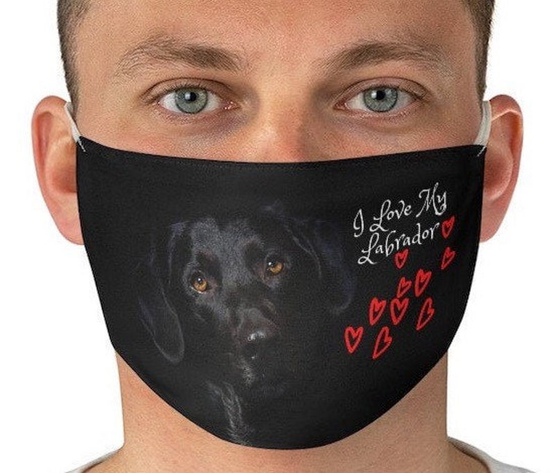 Black Labrador Face Mask Lab Mask Labrador mom Labrador Etsy