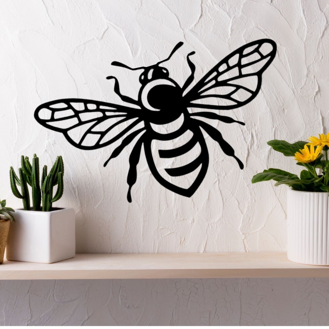 BEE Wall Art Bumble Bee Hanging Metal Bee Art Bee Lover Etsy