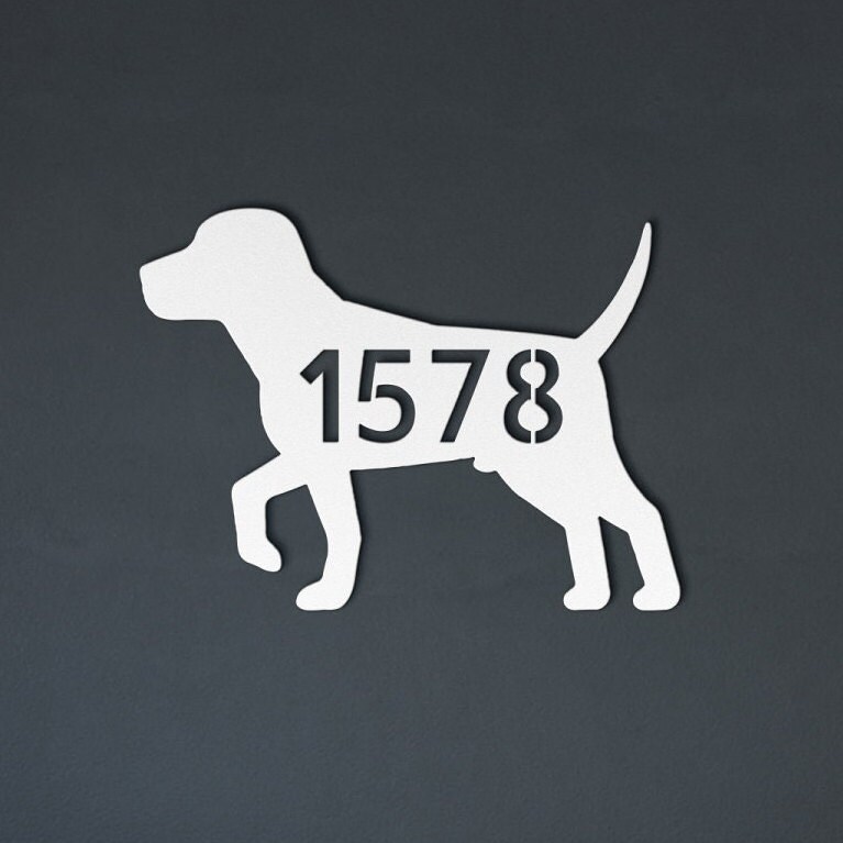 DOG HOUSE NUMBER Sign Custom Street Sign Metal Home Number Etsy