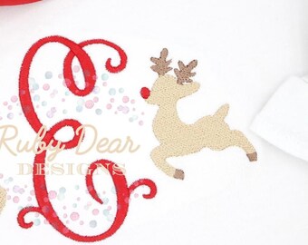 Reindeer Mini Fill Stitch Machine Embroidery Design