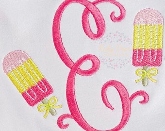 Mini Popsicle with Bow Machine Embroidery Design