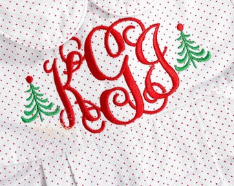 Mini Christmas Tree Dot Top Machine Embroidery Design