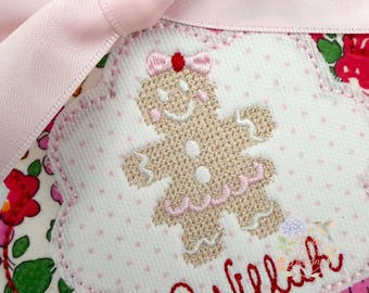 Gingerbread Girl Mini Cross Stitch Machine Embroidery Design