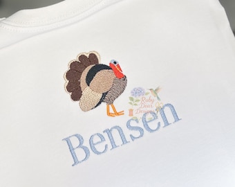 Wild Turkey Mini Fill and Satin Stitch Machine Embroidery Design