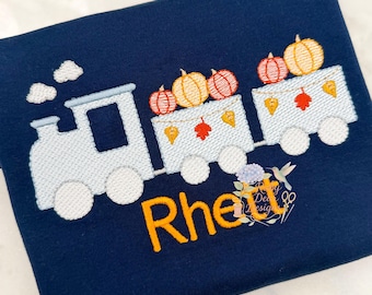 Motif de broderie machine « Traîneau de citrouilles d'automne »