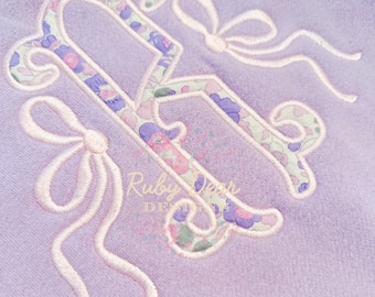 Schleife im Wind Satin Stich Stickdatei