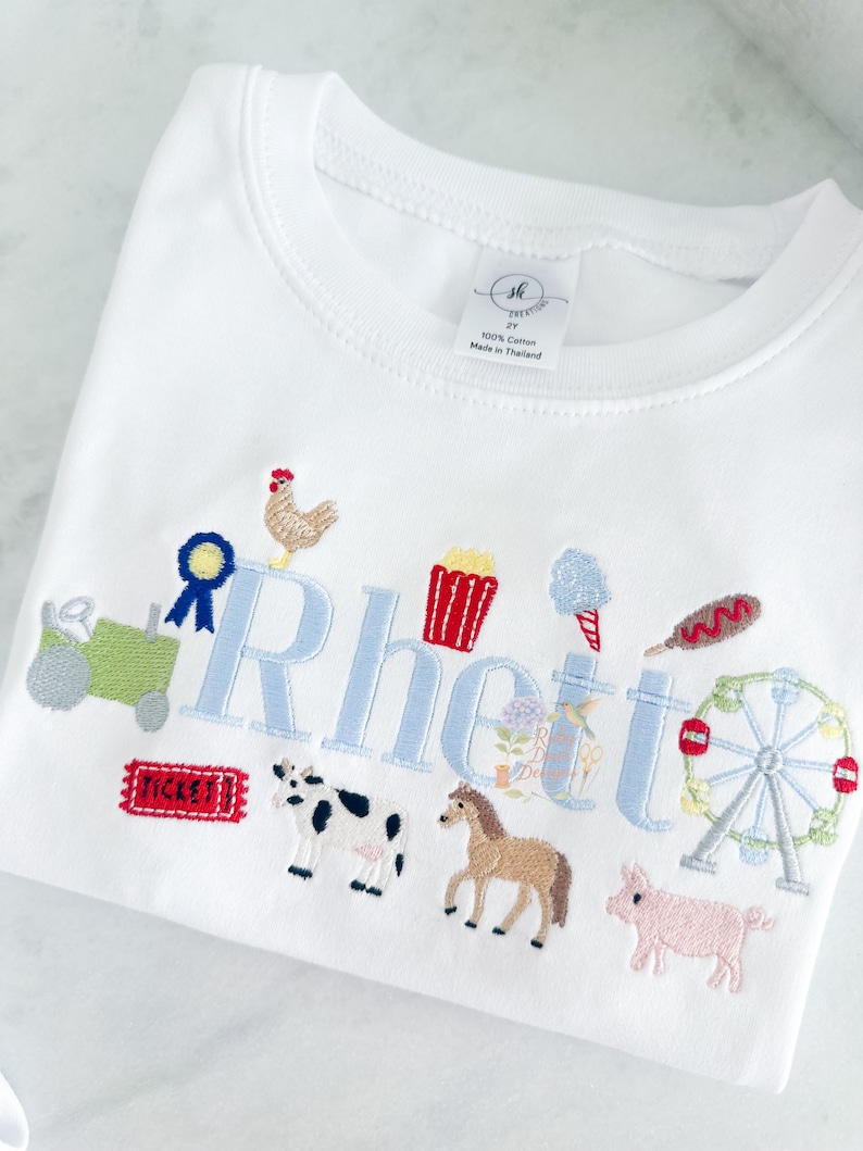 Rhett Lettering County State Fair Build Your Own Minis Set of 15 Machine Embroidery ...