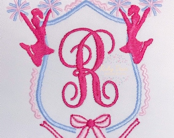 Motif de broderie machine écusson de pom-pom girl