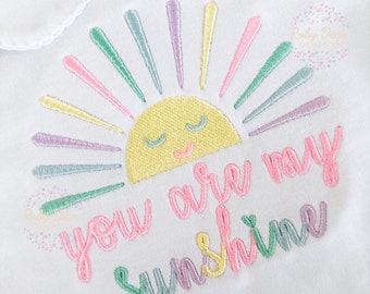 Half Sun Machine Embroidery Design