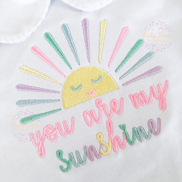Half Sun Machine Embroidery Design