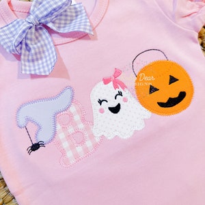 BOO Mädchen Applikation Zick-Zack-Stich Stickdatei