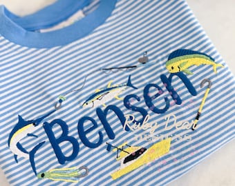 Sportsfishing Offshore Grand Slam Blue Marlin Mahi Tuna Build Your Own Set of 7 Designs Machine Embroidery Design