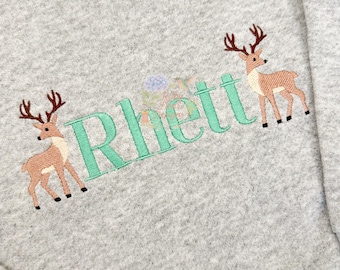 Buck Deer Mini Fill and Satin Stitch Machine Embroidery Design